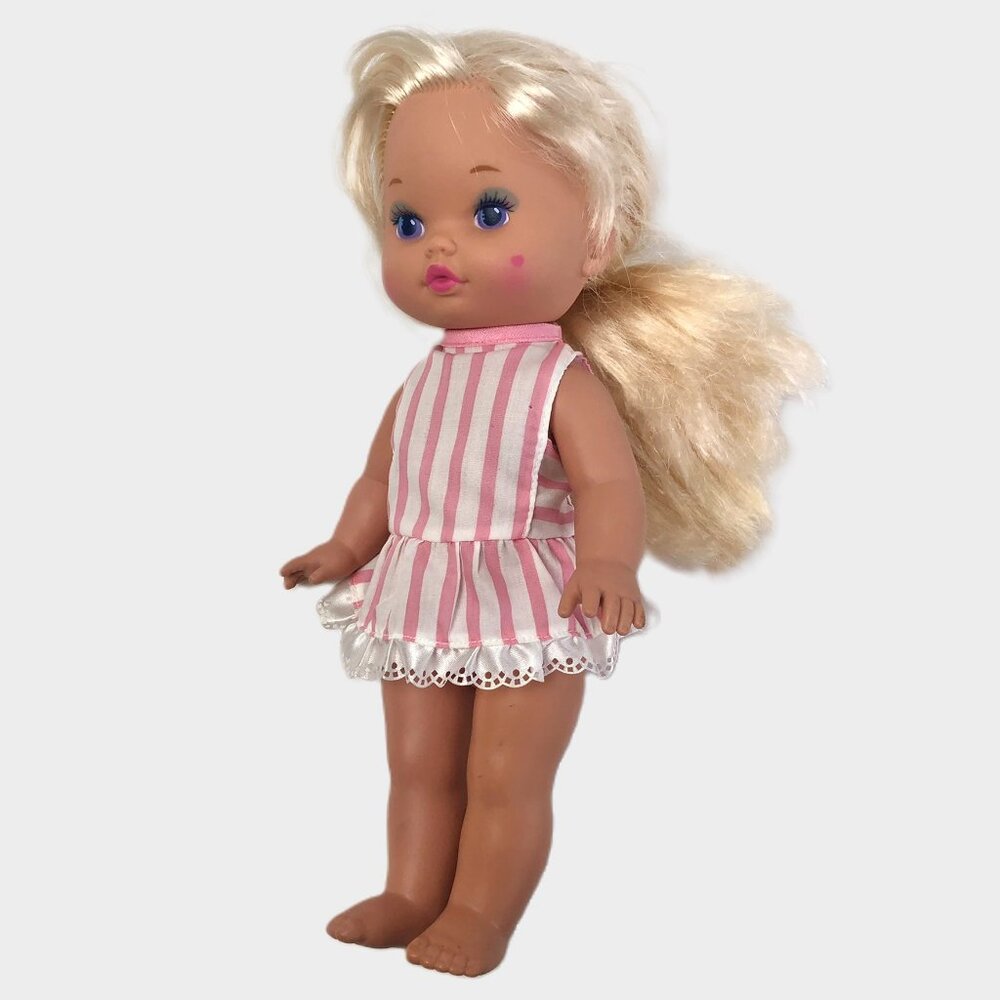 80s Vintage Lil' Miss Magic Dress Up Doll Mattel 1988 1980s Toys Pastel Striped